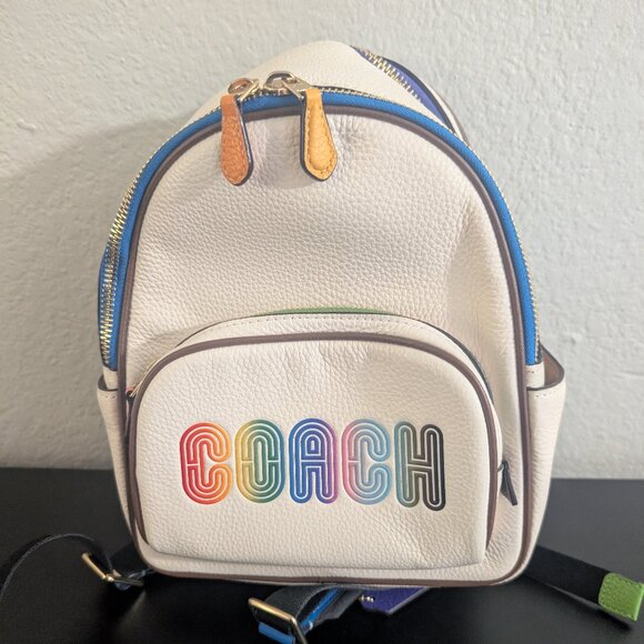 Mini Court Backpack With Rainbow Coach - Picture 1 of 7